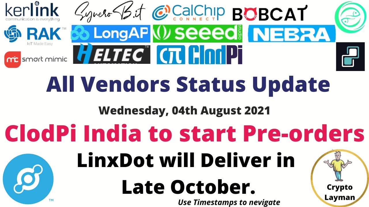 Helium Hotspots All Vendors Update ClodPi India to start pre orders