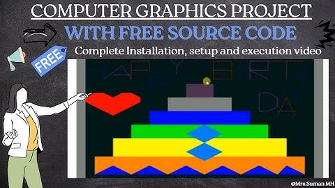 Birthday Cake | OpenGL Project |  Computer Graphics Project | With Free Source Code