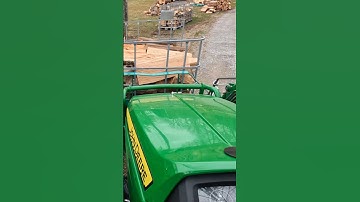 John Deere 2025r Moving IBC TOTES Full of FIREWOOD
