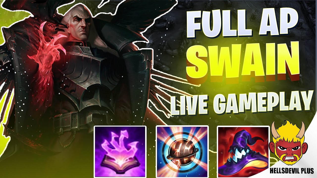 ПОЛНЫЙ AP SWAIN, БОЛЬШОЙ УРОН! - Геймплей Wild Rift HellsDevil Plus