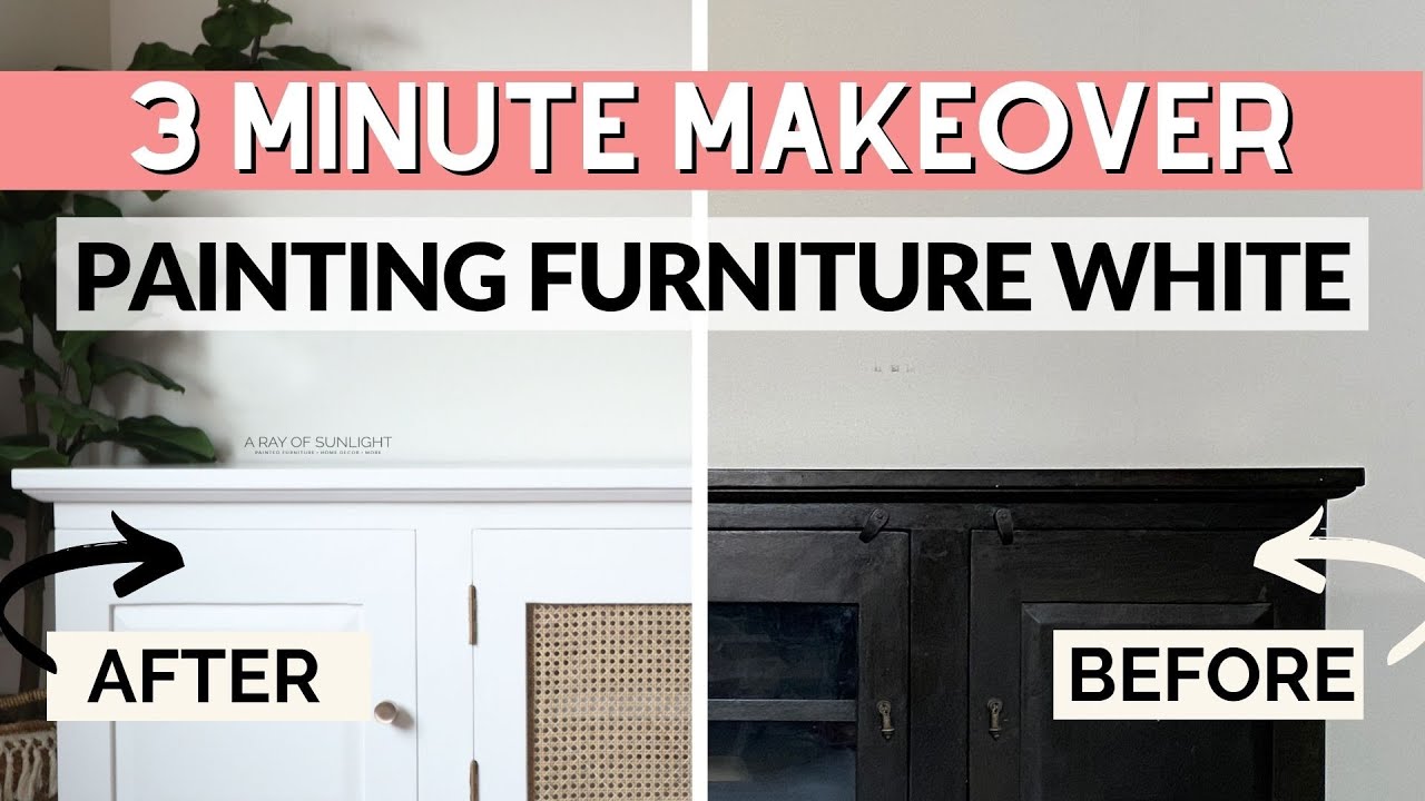 Painting Furniture White DIY 3 Minute Makeover YouTube