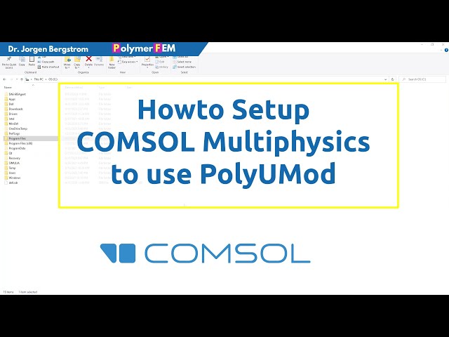 How to Set Up COMSOL Multiphysics to use PolyUMod