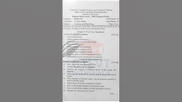 Ctevt Anatomy and physiology Question paper 2080 #ctevt #exampreparation #anatomy #study