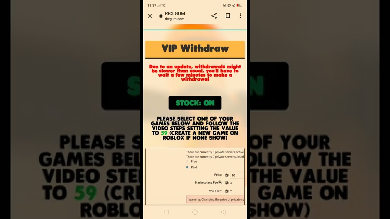 How To Withdraw A Robux In Rbx.Gum!! 