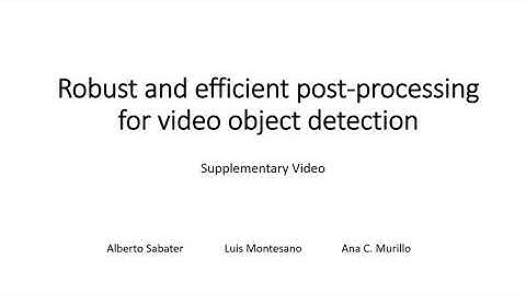 Robust and efficient post-processing for video object detection