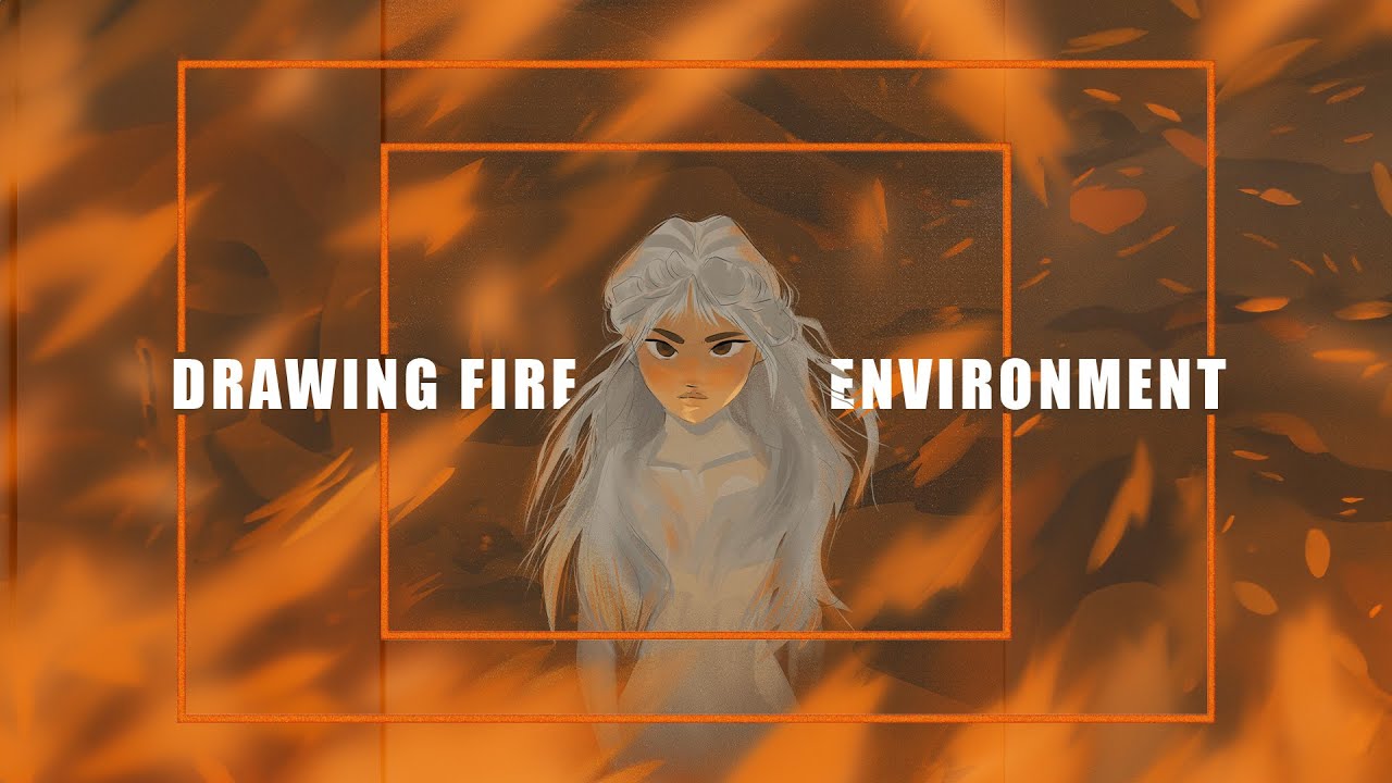 Drawing fire environment - Step By Step - DRAW with me - YouTube