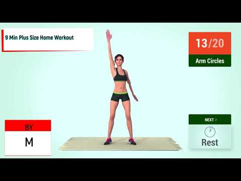 9 Min Plus Size Home Workout/9 წთ პლიუს ზომა საშინაო ვარჯიში