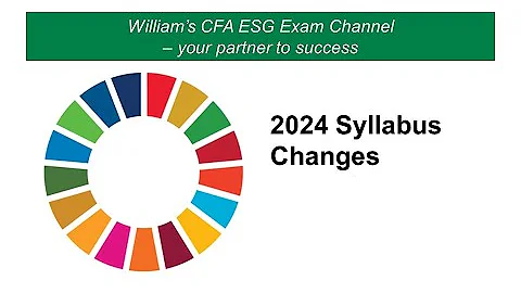 CFA Certificate in ESG Investing Exam Tutorial - 2024 syllabus changes