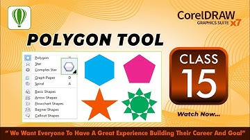 CorelDraw Polygon Tool | Tutorial For Beginners | CorelDraw x17  Class 15 | Hindi / Urdu