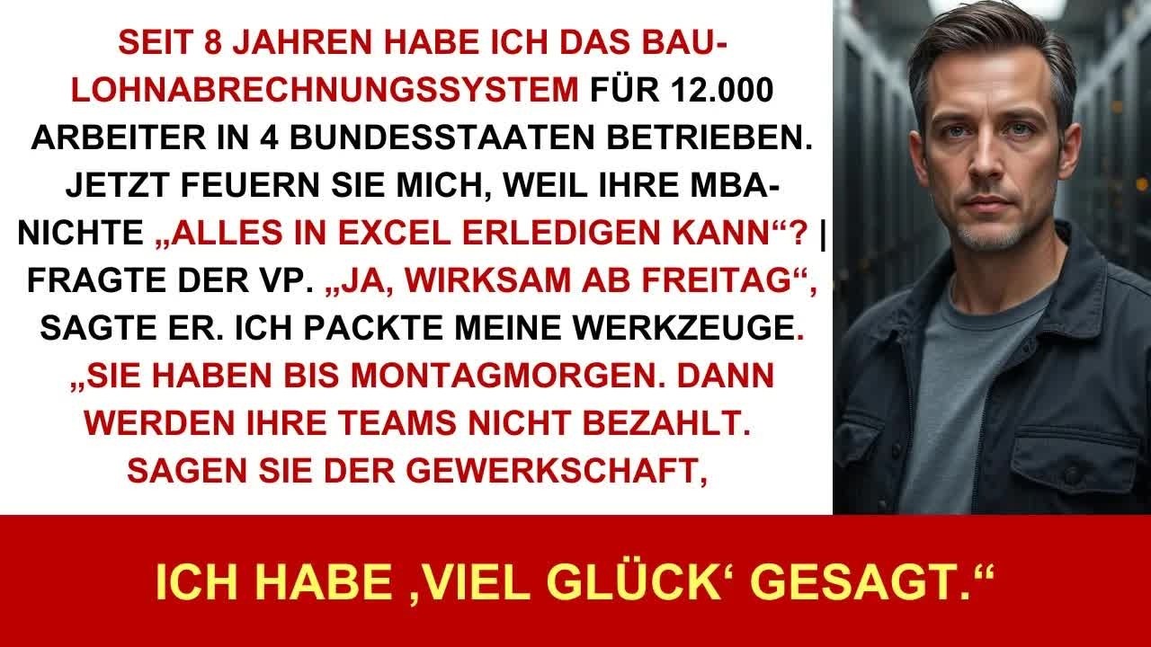 Ich wurde wegen einer Excel Tabelle eines MBA Absolventen gefeuert – Rachegeschichte im Baugewer