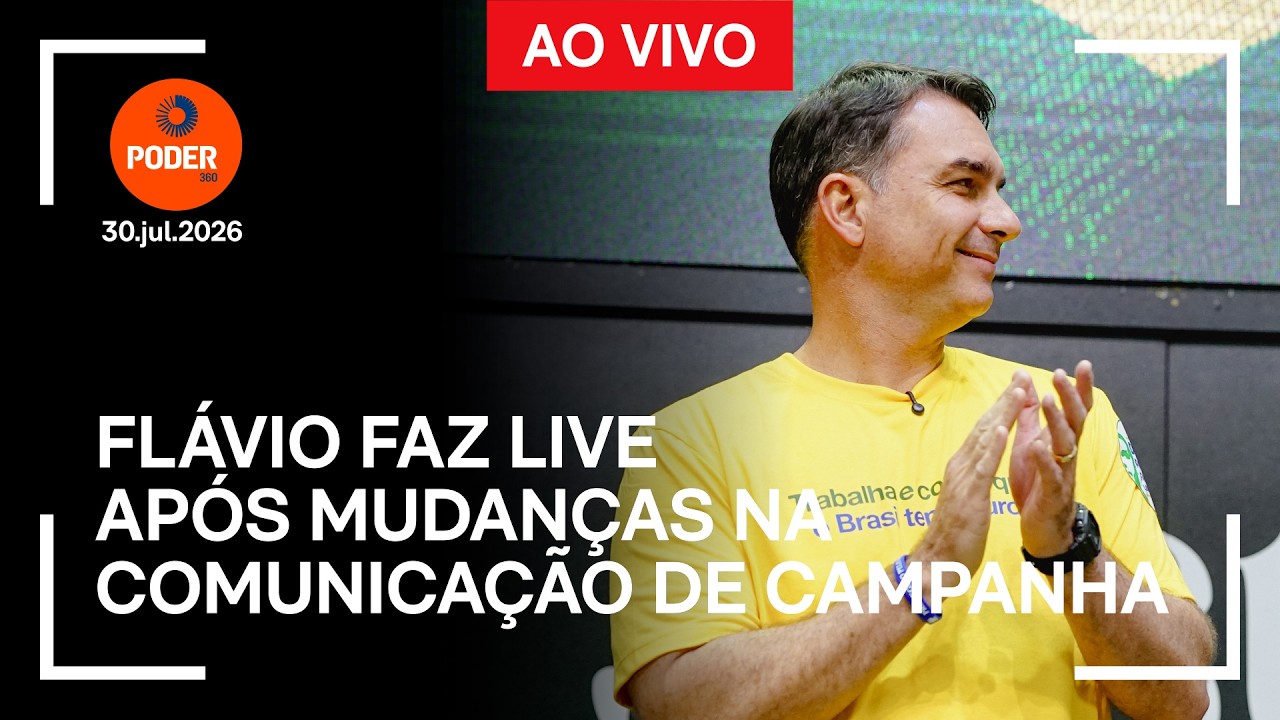Ao vivo: Flávio faz live após mudanças na comunicação de sua campanha
