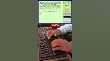 53 WPM + 100% Accuracy Kruti Dev Font Hindi Typing Speed Look Without Backspace Button Use  #typing