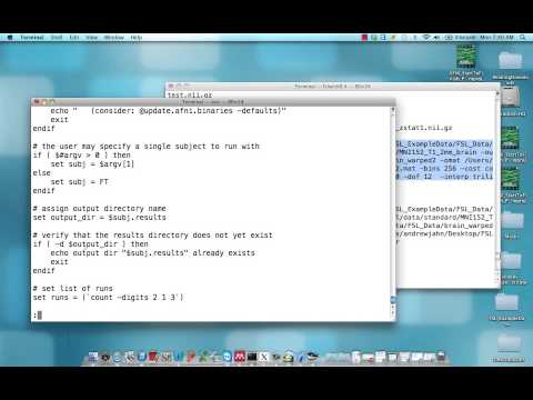 AFNI Start To Finish Tutorial, Part 7: Review Preprocessing Script