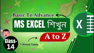 Excel Pivot Table Bangla Tutorial 🔥 | Data Analysis Made Easy in MS Excel | Class - 14 | All of Riza