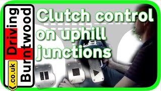 Clutch control driving lesson How to drive a manual car on uphill junctions, tips