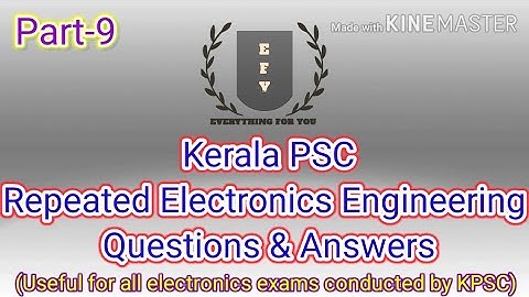 Kerala PSC - Repeated Electronics Questions and Answers - Part 9
