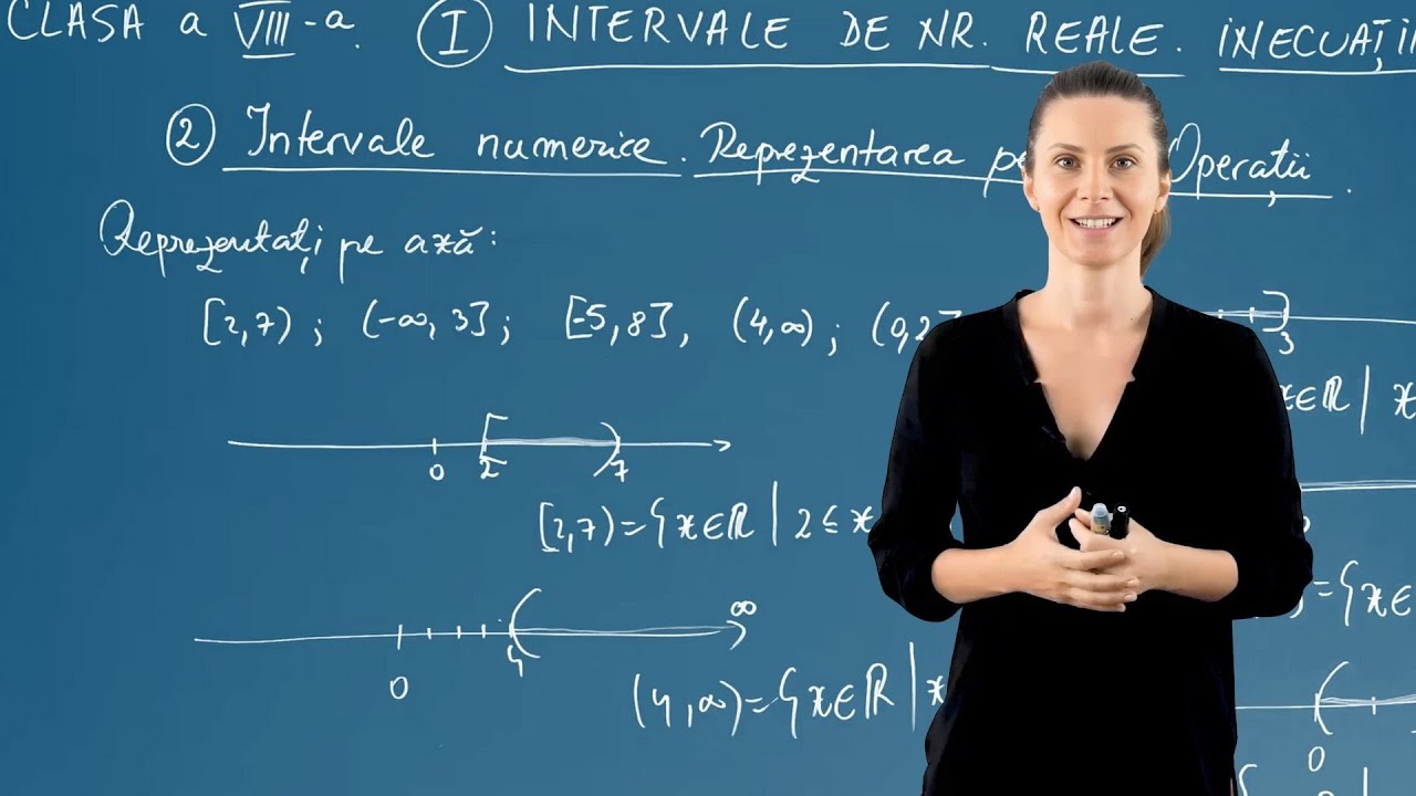 Intervale numerice și reprezentarea lor pe axa numerelor – partea 2 – Clasa a VIII-a