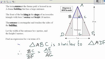 NCEA Level 2 Excellence question - 2008 Exam paper - Writing x in terms of h