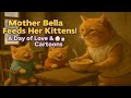 Mother Bella Feeds Her Kittens 🍳🥛 | A Full Day of Love, Play & Cartoons!