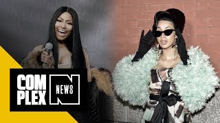 Cardi b isn't waiting on nicki to drop ...