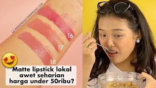 LIPSTICK NUDE LOKAL FAVORIT ! Cocok untuk Bibir Gelap &  Rekomendasi Lipstik Makeup Lebaran 2019