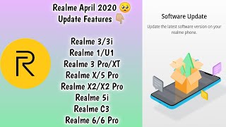 Realme April 2020 Update | Realme 3, 3i, 1, U1, 3 Pro, XT, X, 5 Pro, 5i, C3, X2, & X2 Pro Update ?