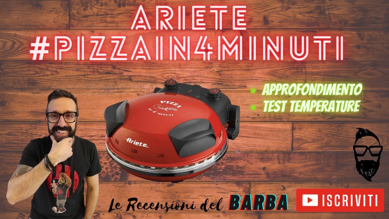 FORNO ARIETE 909 PIZZA IN 4 MINUTI - Recensione, test, cottura dal vivo  reale - YouTube