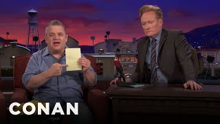 Patton Oswalt’s Wife Left Him A Terrifying Note | CONAN on TBS