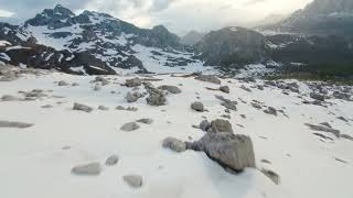 Drone Freestyle Mountain Landscape With Snow   Free Stock Footage   Creative Common Video