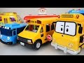 playing BUS  toys with Wheels On The Bus Nursery Rhymes