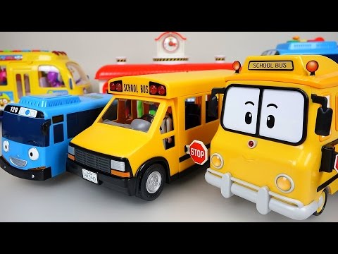 playing BUS  toys with Wheels On The Bus Nursery Rhymes