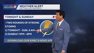 Storms expected overnight into our Sunday