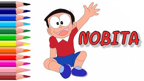 How to Draw Nobita from Doraemon step by step - Drawing for Children Lesson |EllyART