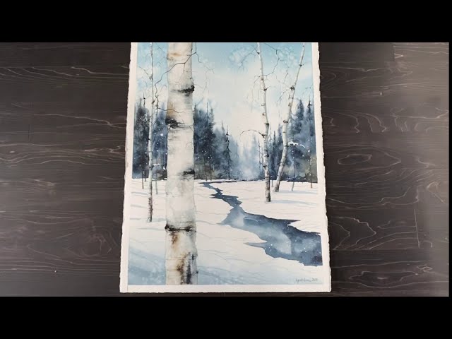 Masking Tape Birches: (Winter, Step-by-Step!)