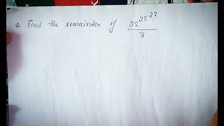 Easiest Method To Find Remainder 3232327 Remainder ???