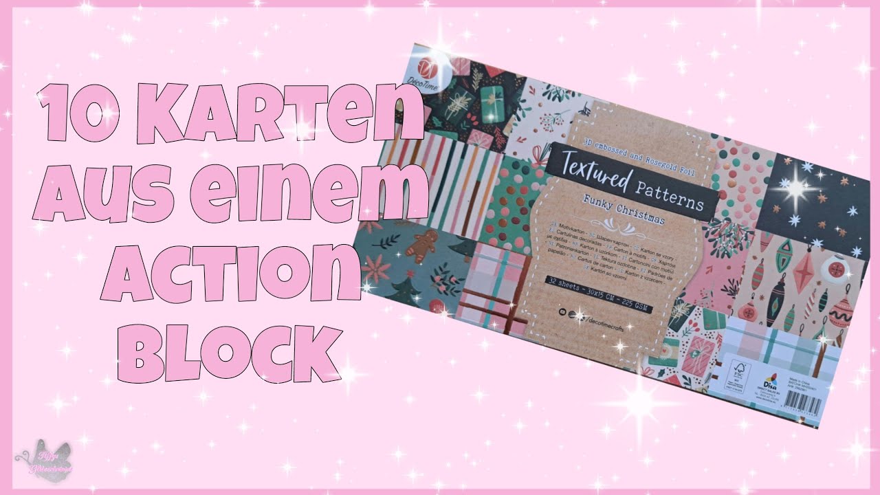 💕 10 Karten mit einem Action Block 💕 Weihnachten - YouTube
