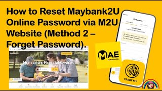 How to reset M2U Online Banking password (Method 2) – Forget Password