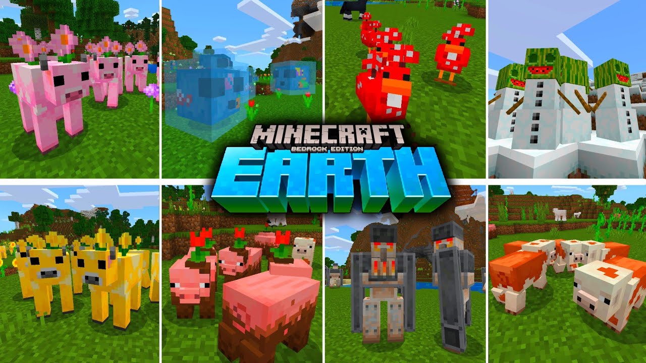 Minecraft Earth Mobs (Bedrock Addon) Minecraft Mod