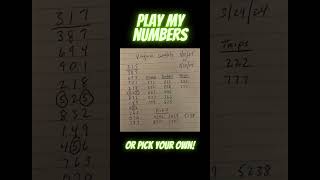 Virginia lottery Pick 3 Pick 4 Weekly Chart 3/18/24 #lottery #virginialottery #fypシ