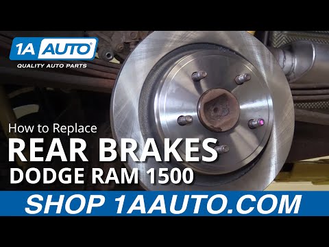 How to Install Replace Rear Brake Pads and Rotors 2002-10 Dodge Ram 1500 BUY PARTS AT 1AAUTO.COM