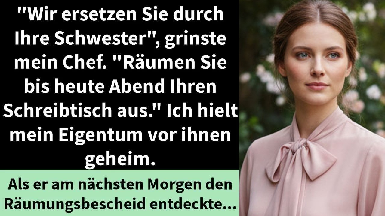 „Wir ersetzen Sie durch Ihre Schwester“, grinste mein Chef – ich sollte sofort gehen