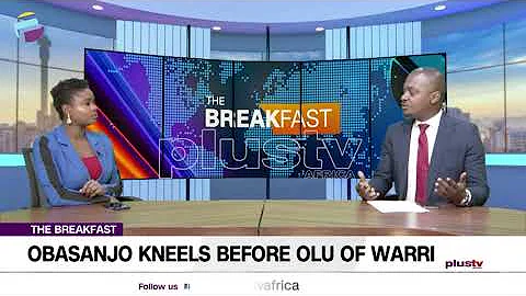 84-Year-Old Obasanjo Kneels Before 37-Year-Old Olu Of Warri  21-Aug-2021