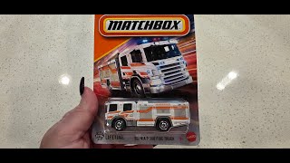 Matchbox Scania P 360 Fire Truck Un-Carding Unboxing Show & Tell!