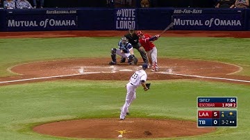 LAA@TB: Escobar rips an RBI double in the 4th inning