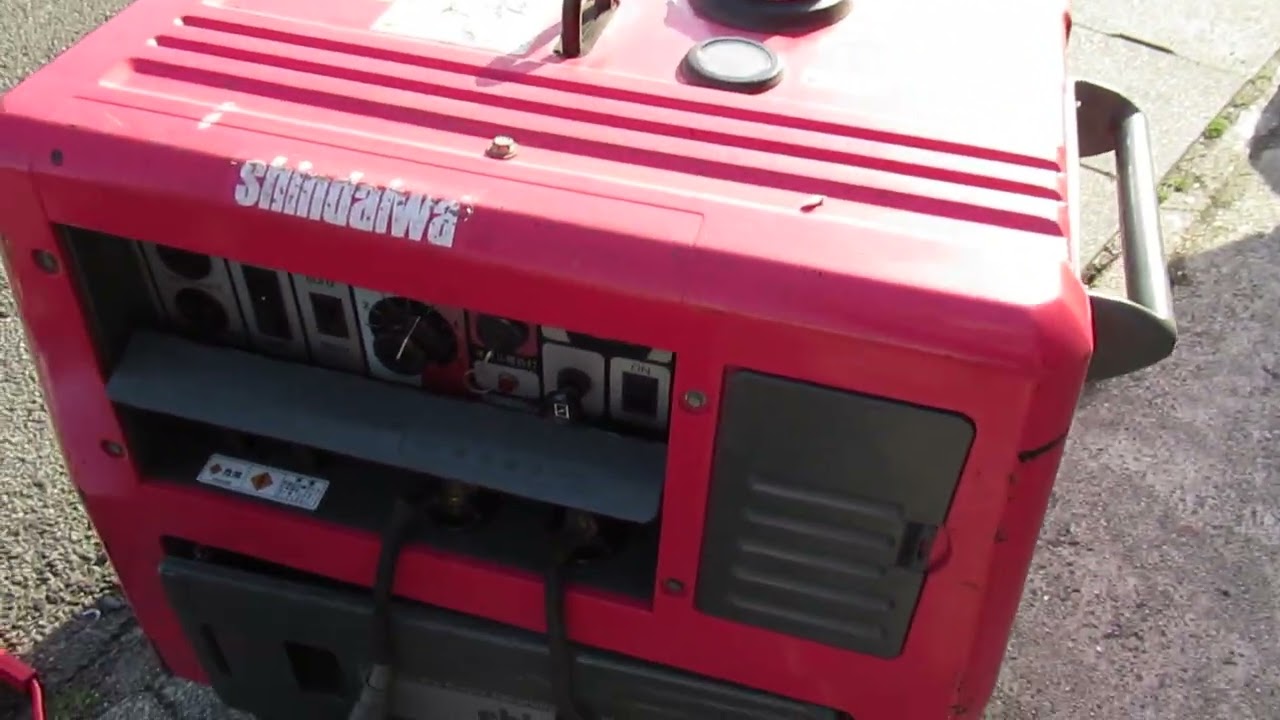 shindaiwa EGW181MS エンジン発電機 溶接機 - YouTube