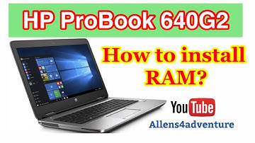 How to install RAM on HP ProBook 640G2?