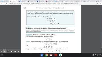9.7 part 3 solving systems with the inverse matrix