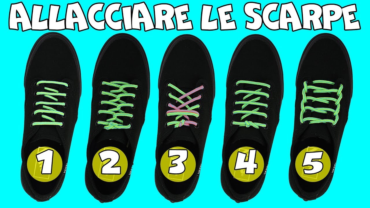 Come allacciare le scarpe in 5 metodi diversi | Tutorial - YouTube