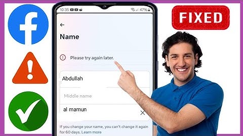 Facebook Name Change Please Try Again Later Problem | Fix Please Try Again Later Problem Name Change