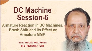 DC Machine Session-6 Armature Reaction in DC Machines, Brush Shift and its Effect on Armature MMF.